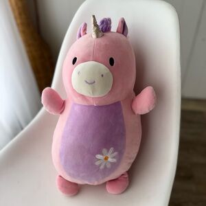 Tanya The Unicorn Squishmallow Hug Mees Spring Edition W/White Daisy Flower 16"